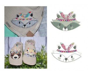 Stickserie - Federtiere Federdachs